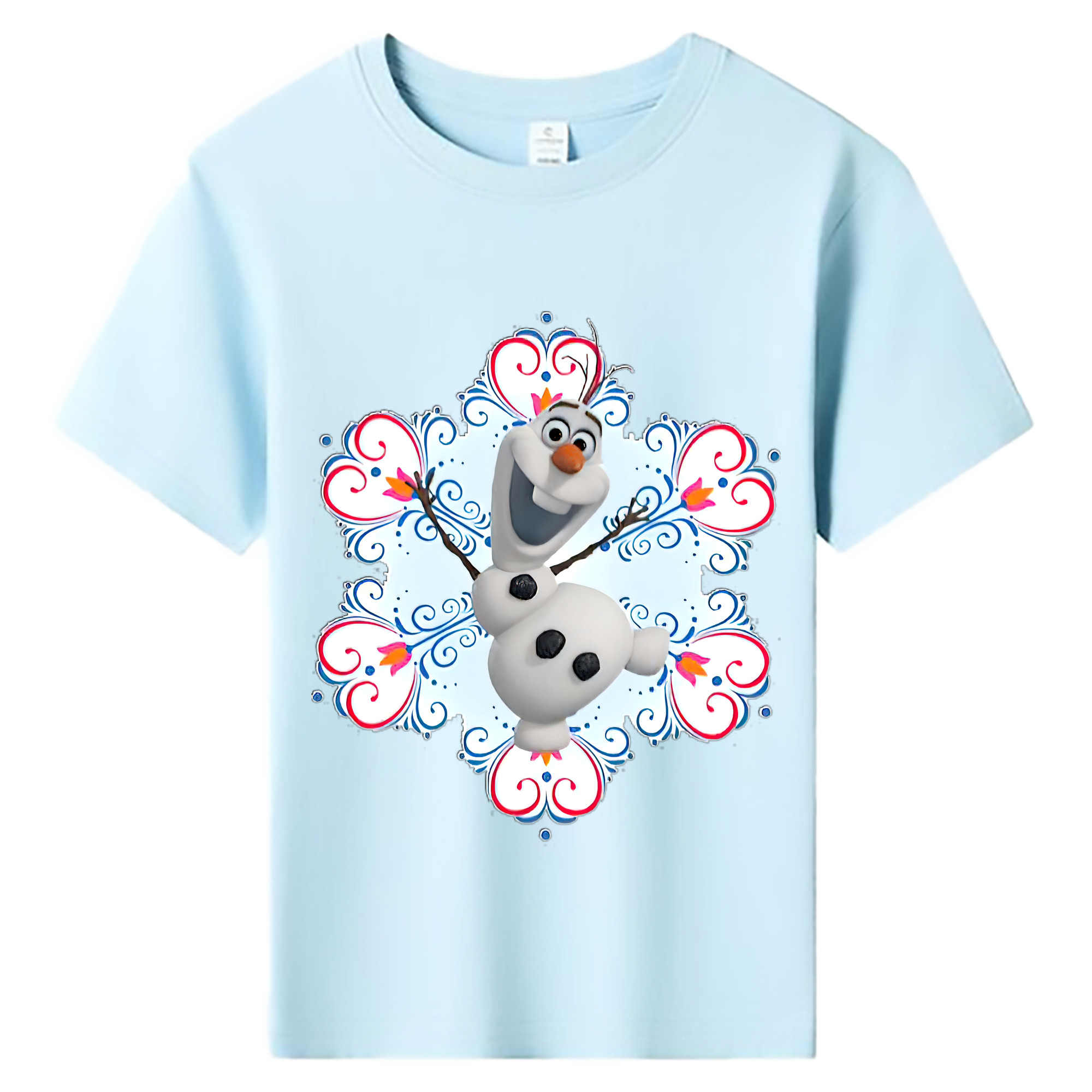 （画像用） アナと雪の女王 アンナ エルサ Frozen Anna Elsa 綿100％キッズTシャツ（フロントプリント）